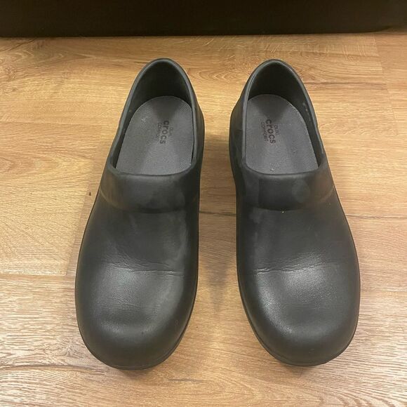 CROCS Shoes - Crocs Dual Comfort Black Nursing Work Clogs Non-Slip Shoes Women's Size 9